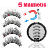 LEKOFO 2020 Magnetic Eyelashes Lot with 5 Magnet Mink Eyelashe Reusable 3D False Eye lashes Makeup faux cils magnetique Tweezers - Love My Store Online