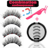 LEKOFO 2020 Magnetic Eyelashes Lot with 5 Magnet Mink Eyelashe Reusable 3D False Eye lashes Makeup faux cils magnetique Tweezers - Love My Store Online