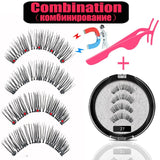 LEKOFO 2020 Magnetic Eyelashes Lot with 5 Magnet Mink Eyelashe Reusable 3D False Eye lashes Makeup faux cils magnetique Tweezers - Love My Store Online