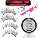 LEKOFO 2020 Magnetic Eyelashes Lot with 5 Magnet Mink Eyelashe Reusable 3D False Eye lashes Makeup faux cils magnetique Tweezers - Love My Store Online