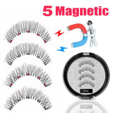 LEKOFO 2020 Magnetic Eyelashes Lot with 5 Magnet Mink Eyelashe Reusable 3D False Eye lashes Makeup faux cils magnetique Tweezers - Love My Store Online