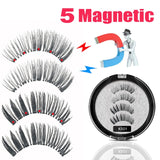 LEKOFO 2020 Magnetic Eyelashes Lot with 5 Magnet Mink Eyelashe Reusable 3D False Eye lashes Makeup faux cils magnetique Tweezers - Love My Store Online