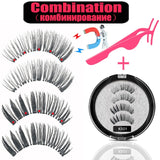LEKOFO 2020 Magnetic Eyelashes Lot with 5 Magnet Mink Eyelashe Reusable 3D False Eye lashes Makeup faux cils magnetique Tweezers - Love My Store Online