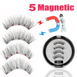 LEKOFO 2020 Magnetic Eyelashes Lot with 5 Magnet Mink Eyelashe Reusable 3D False Eye lashes Makeup faux cils magnetique Tweezers - Love My Store Online