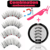 LEKOFO 2020 Magnetic Eyelashes Lot with 5 Magnet Mink Eyelashe Reusable 3D False Eye lashes Makeup faux cils magnetique Tweezers - Love My Store Online
