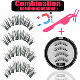 LEKOFO 2020 Magnetic Eyelashes Lot with 5 Magnet Mink Eyelashe Reusable 3D False Eye lashes Makeup faux cils magnetique Tweezers - Love My Store Online