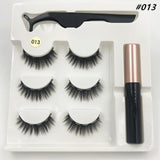 3 pairs of magnetic eyelashes, waterproof magnetic eyeliner and tweezers,  magnet mink eyelashes makeup 3D false eyelashes set - Love My Store Online