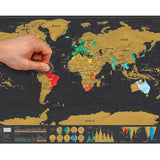 1pc Deluxe Erase World Travel Map Scratch Off World Map Travel Scratch For Map Room Home Office Decoration Wall Stickers - Love My Store Online