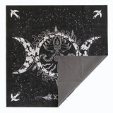 Altar Tarots Cloth Triple Goddess Moon Phases Astrology Tarots Card Divination Special Tablecloth Velvet 19"×19" with Tarots Bag - Love My Store Online