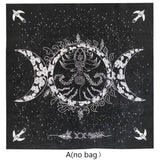 Altar Tarots Cloth Triple Goddess Moon Phases Astrology Tarots Card Divination Special Tablecloth Velvet 19"×19" with Tarots Bag - Love My Store Online