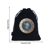 Velvet 12 Constellation Tarot Card Storage Bag Board Game Card Mini Drawstring Package Board Game Tarot Storage Bag - Love My Store Online