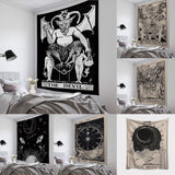 Tarot Card Wall Hanging Tapestry Astrology Divination Bedspread Taperstry Beach Mat Textile Suspended Blanket Home Decor 95x73cm - Love My Store Online
