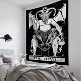 Tarot Card Wall Hanging Tapestry Astrology Divination Bedspread Taperstry Beach Mat Textile Suspended Blanket Home Decor 95x73cm - Love My Store Online